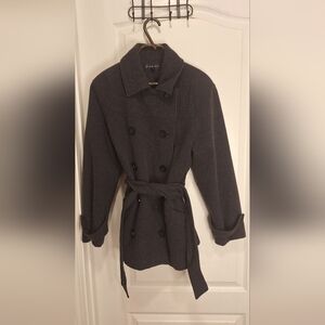 Braetan/ Medium /Women's Gray Double-Breasted Coat/ Gray